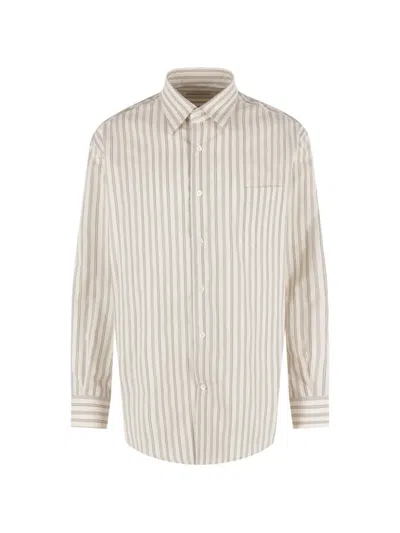 Namacheko Striped Cotton Shirt In White