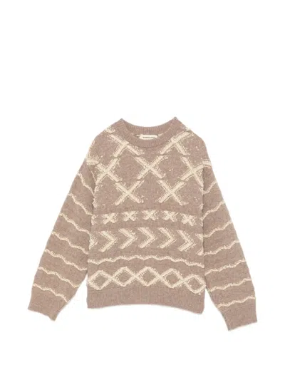 Namacheko Teddy Crewneck Sweater In Neutral