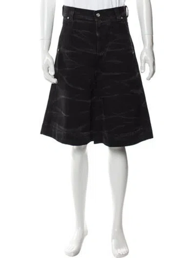 Pre-owned Namacheko Tie-dye Print Denim Shorts In Black