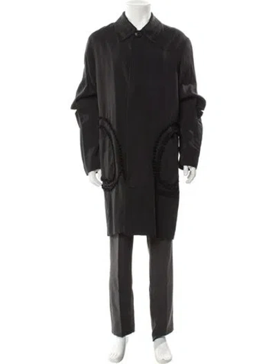 Pre-owned Namacheko Trench Coat In Black