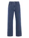 Namacheko Slim Fit Denim Trousers With Pockets And Loops In Blue