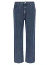 Namacheko Slim Fit Denim Trousers With Pockets And Loops In Blue