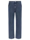 Namacheko Slim Fit Denim Trousers With Pockets And Loops In Blue