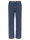 Namacheko Slim Fit Denim Trousers With Pockets And Loops In Blue