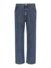 Namacheko Slim Fit Denim Trousers With Pockets And Loops In Blue