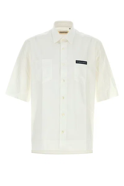 NAMACHEKO NAMACHEKO WHITE POPLIN GUARDIA SHIRT