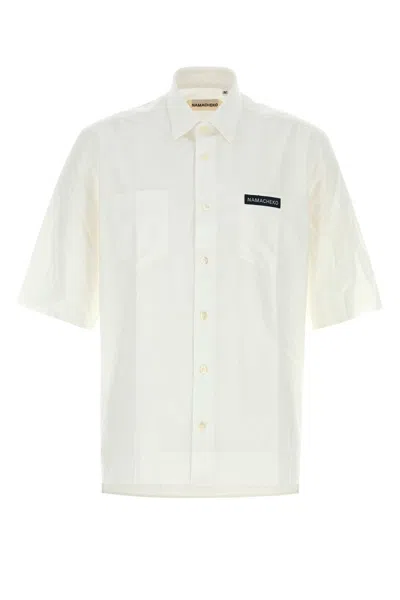 NAMACHEKO WHITE POPLIN GUARDIA SHIRT