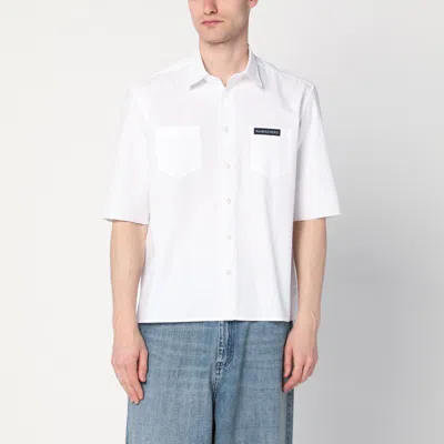 NAMACHEKO NAMACHEKO WHITE SHIRT WITH LOGO PATCH
