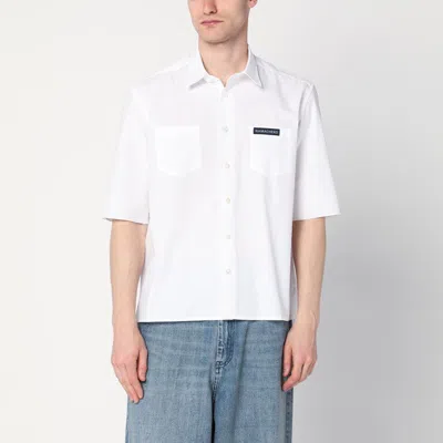 NAMACHEKO NAMACHEKO WHITE SHIRT WITH LOGO PATCH