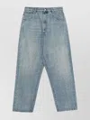 Namacheko Wide Hand Pilled Denim Trousers In Gray