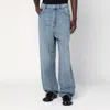 Namacheko Wide Jeans In Light-washed Denim In Blue