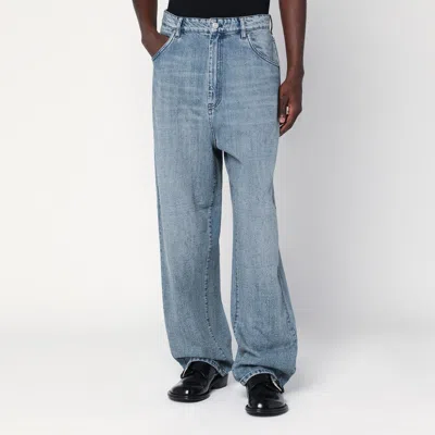 Namacheko Wide Jeans In Light-washed Denim In Blue
