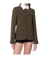 Namacheko Moss Green Wool-blend Jacket In Brown