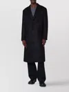Namacheko Wool Coat With Notched Lapel And Pockets In Black