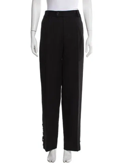 Pre-owned Namacheko Wool Straight Leg Pants W/ Tags In Black