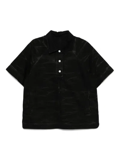 Namacheko Zebra Denim Polo Shirt In Black