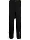 Namacheko Zip-details Wool Straight Trousers In Black