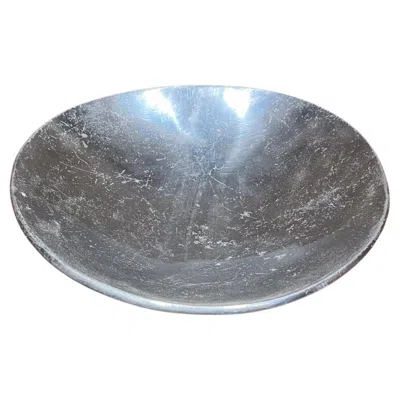 Pre-owned Nambe 1960s Mcm Modernist Aluminum Bowl In Gray