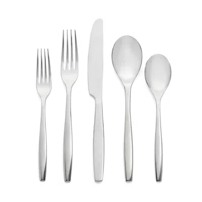 Nambe Aidan Flatware 5 Piece Place Setting In Silver