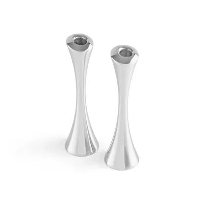 Nambe Aquila 2 Piece Aquila Metal Candlestick Set