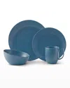 Nambe Orbit Dinnerware 4 Piece Place Setting In Aurora Blue