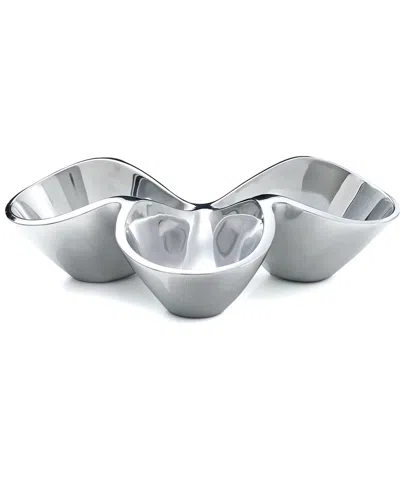 Nambe Bella Trio Condiment Server In Silver