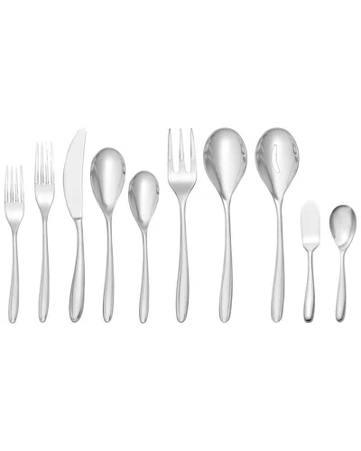 Nambe Bend 45pc Flatware Set In Silver