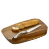 Nambe Nambé Blend Bread Board With Knife In Brown