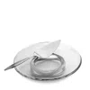 Nambe 2-pc. Braid Glass Cake Plate & Server Set In Clear/silver