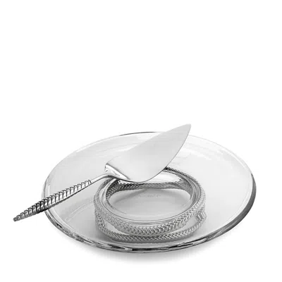 NAMBE BRAID CAKE PLATE WITH SERVER