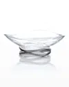 Nambe Braid Collection Centerpiece Bowl In Silver And Clear