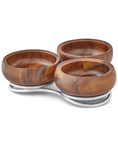 Nambe Braid Condiment Server In Brown