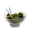 Nambe Braid Glass Salad Bowl & Servers In Clear