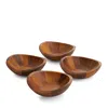 Nambe Braid 4-piece Individual Salad Bowl Set In Clear/silver