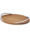 Nambe Braid Serving Tray 19in In Brown