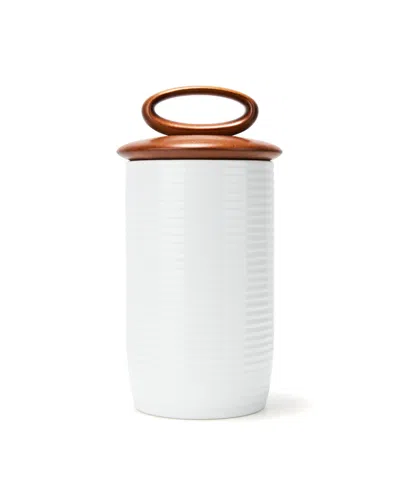Nambe Breaking Bread Large Canister In White