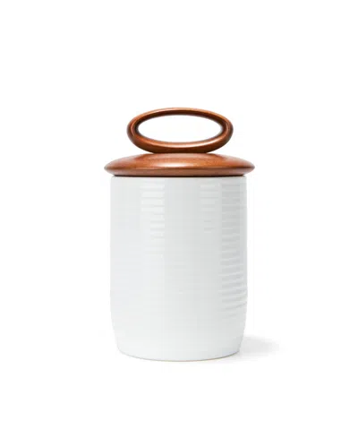 Nambe Breaking Bread Medium Canister In White