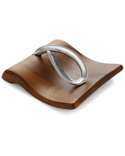 Nambe Breeze Napkin Holder With Napkins In Silver