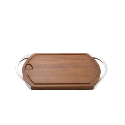 Nambe Carve & Serve Station In Brown