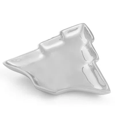 Nambe Christmas Tree Candy Dish In Silver