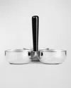 Nambe Circa Divided Nut Bowl In Silver
