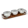Nambe Braid Condiment Trio In Brown