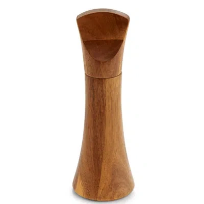 Nambe Contour Pepper Mill Tall 2.5 In Brown
