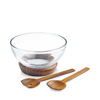 Nambe Cooper Salad Bowl In Brown