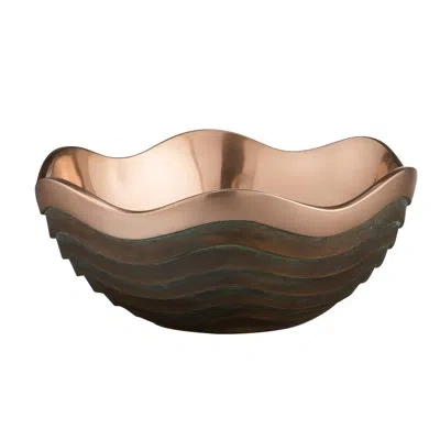 Nambe Copper Canyon Bowl In Gray;copper