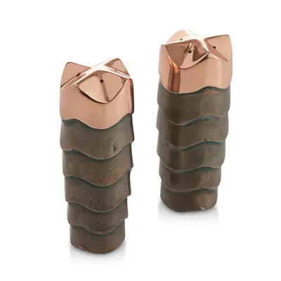 Nambe Copper Canyon Salt & Pepper Set
