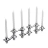 Nambe Cortina Hinged Candelabra In Gray