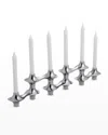 Nambe Cortina Hinged Candelabra In Silver