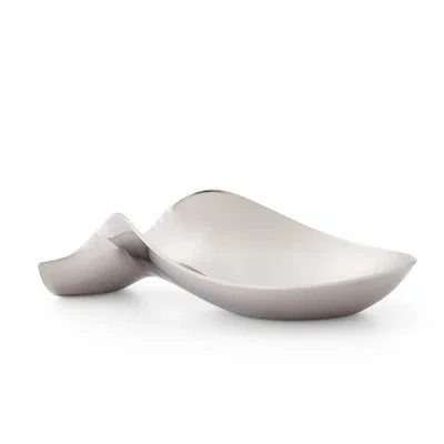 Nambe Curvo Spoon Rest In Silver