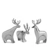Nambe Dasher Reindeer Figurine Set In Metallic